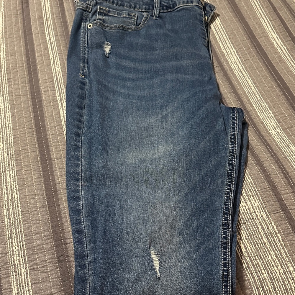 Old Navy Distressed Blue Skinny Jeans - Picture 5 of 7